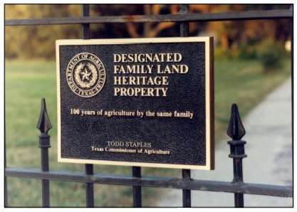 Texas Family Land Heritage Program FamilyHeritage